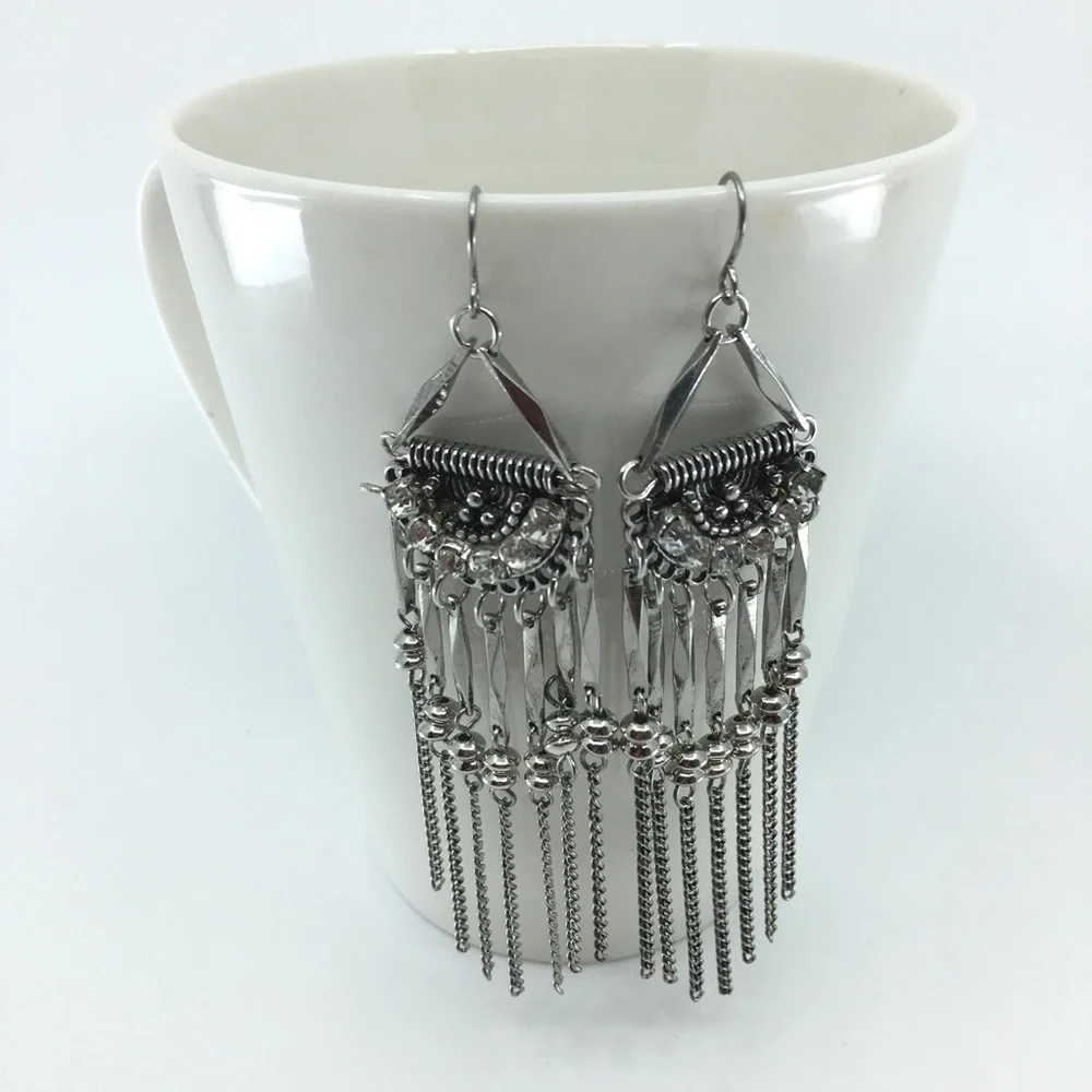 Boho Beaded Dangle Earrings 